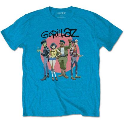 Picture of Gorillaz Unisex T-Shirt: Group Circle Rise