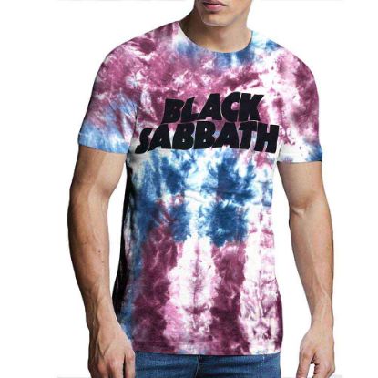 Picture of Black Sabbath Unisex T-Shirt: Wavy Logo Wash Collection