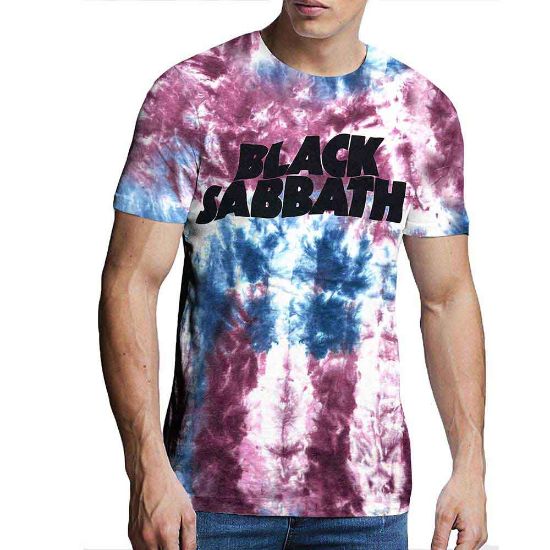 Picture of Black Sabbath Unisex T-Shirt: Wavy Logo Wash Collection