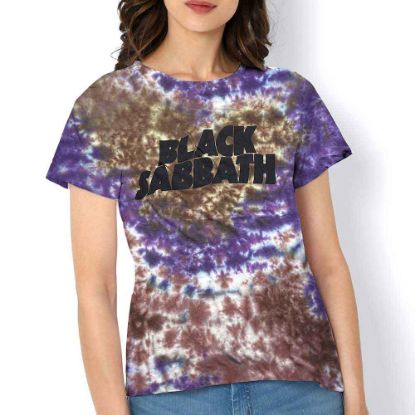 Picture of Black Sabbath Unisex T-Shirt: Wavy Logo Wash Collection
