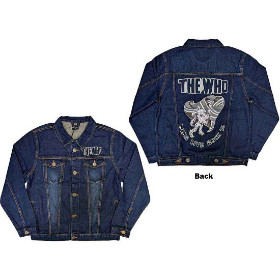 Picture of The Who Unisex Denim Jacket: Long Live Rock (Back Print)