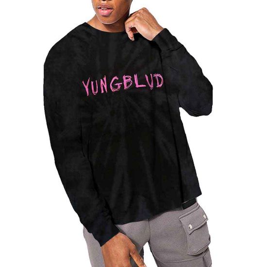 Picture of Yungblud Unisex Long Sleeve T-Shirt: Scratch Logo Wash Collection