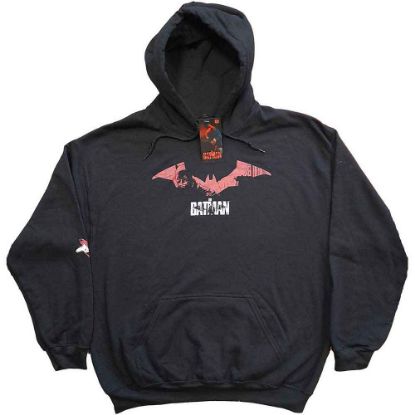 Picture of DC Comics Unisex Pullover Hoodie: The Batman Logo Sketch Sleeve Print