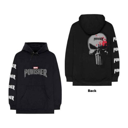 Picture of Marvel Comics Unisex Pullover Hoodie: Punisher Stamp Back & Sleeve Print
