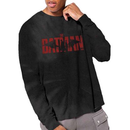 Picture of DC Comics Unisex Long Sleeve T-Shirt: The Batman Logo Wash Collection