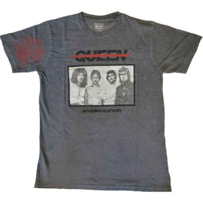 Picture of Queen Unisex T-Shirt: Bo Rhap Photo Wash Collection & Sleeve Print