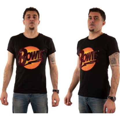 Picture of David Bowie Unisex T-Shirt: Diamond Dogs Logo Embellished