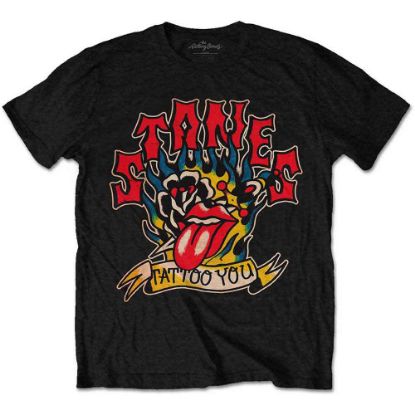 Picture of The Rolling Stones Unisex T-Shirt: Tattoo You Blue Flames