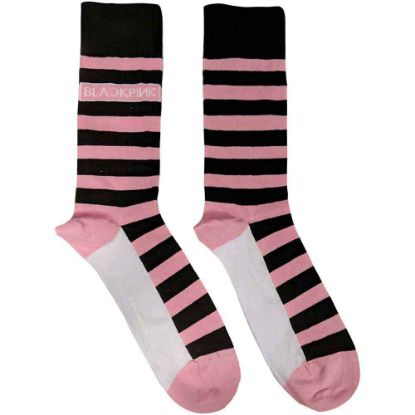 Picture of BlackPink Unisex Ankle Socks: Stripes & Logo (UK Size 7 - 11)