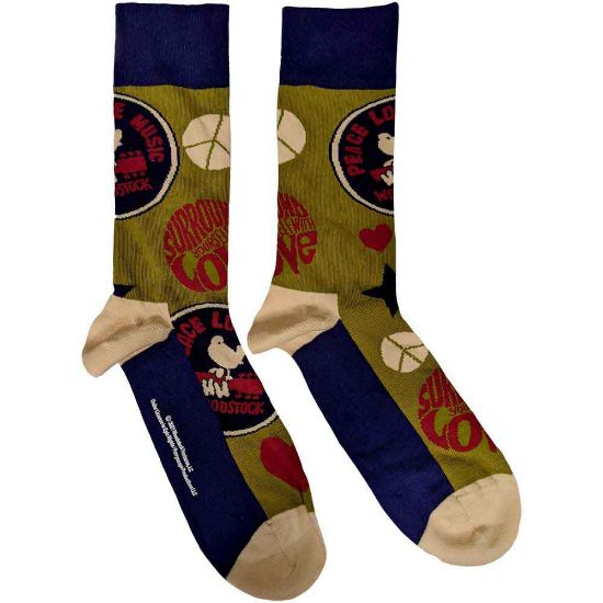 Picture of Woodstock Unisex Ankle Socks: Peace - Love - Music (UK Size 7 - 11)