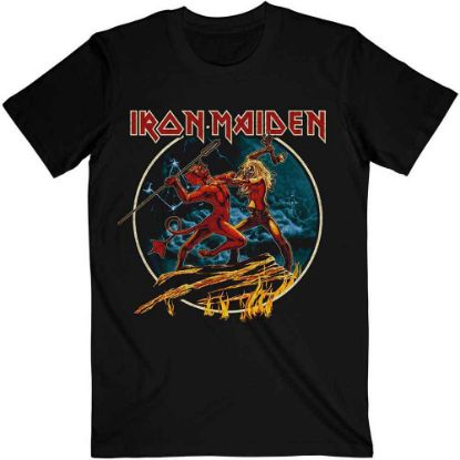 Picture of Iron Maiden Unisex T-Shirt: Number Of The Beast Run To The Hills Circular