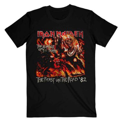 Picture of Iron Maiden Unisex T-Shirt: Number Of The Beast The Beast On The Road Vintage