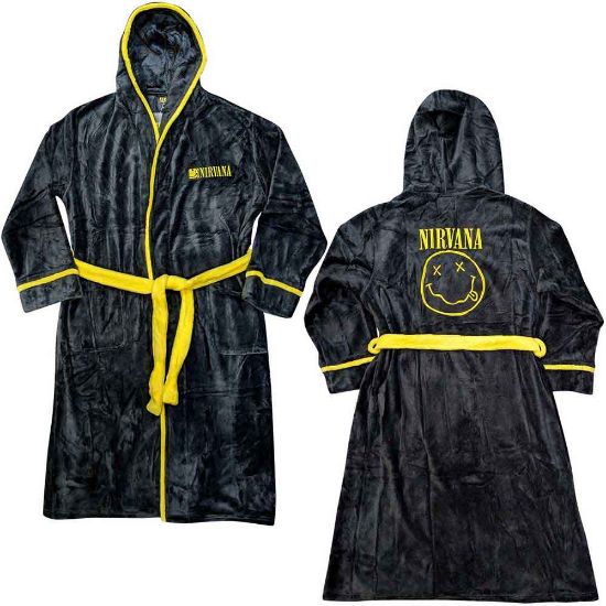 Picture of Nirvana Unisex Bathrobe: Yellow Happy Face