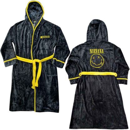 Picture of Nirvana Unisex Bathrobe: Yellow Happy Face (Large - X-Large)