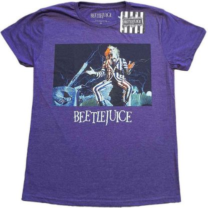 Picture of Beetlejuice Unisex T-Shirt: Sitting on a Tombstone  