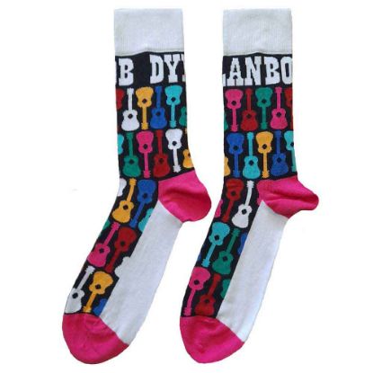 Picture of Bob Dylan Unisex Ankle Socks: Guitar Pattern (UK Size 7 - 11)