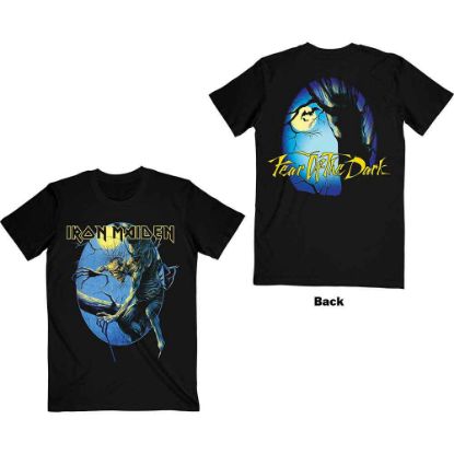 Picture of Iron Maiden Unisex T-Shirt: Fear of the Dark Oval Eddie Moon Back Print