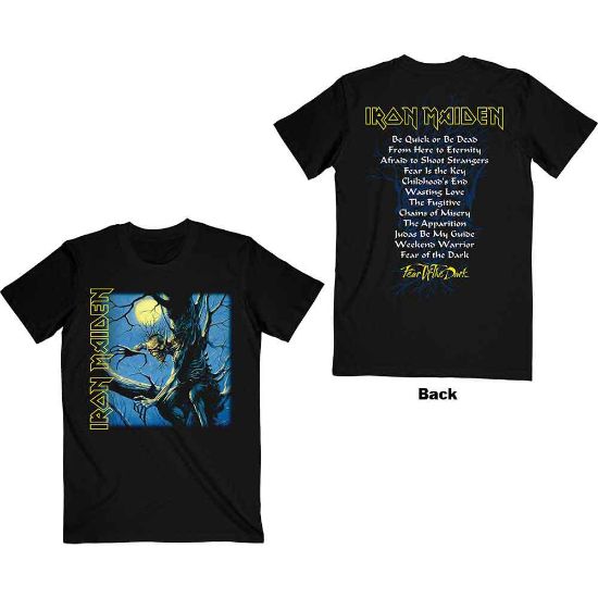 Picture of Iron Maiden Unisex T-Shirt: Fear of the Dark Album Tracklisting Back Print