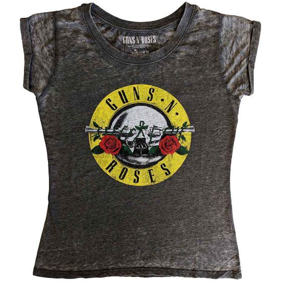 Picture of Guns N' Roses Ladies Burnout T-Shirt: Classic Logo