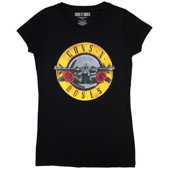 Picture of Guns N' Roses Ladies T-Shirt: Classic Bullet Logo Skinny Fit