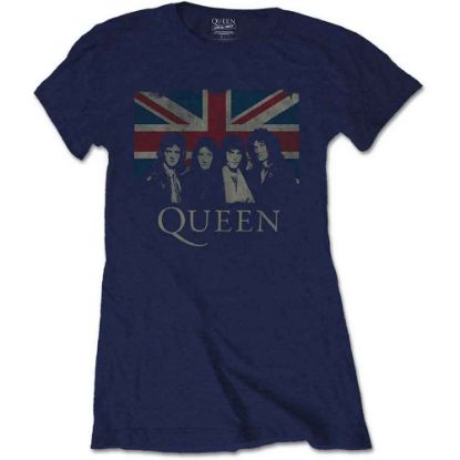 Picture of Queen Ladies T-Shirt: Vintage Union Jack