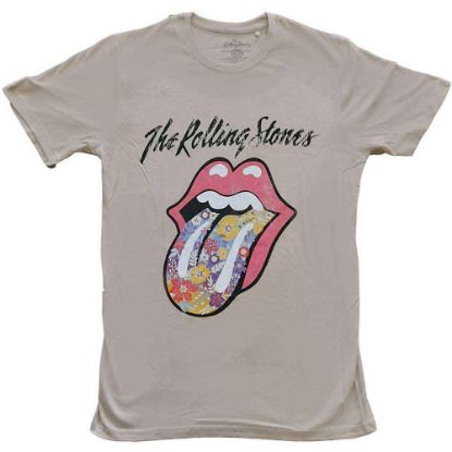 Picture of The Rolling Stones Unisex T-Shirt: Flowers Tongue