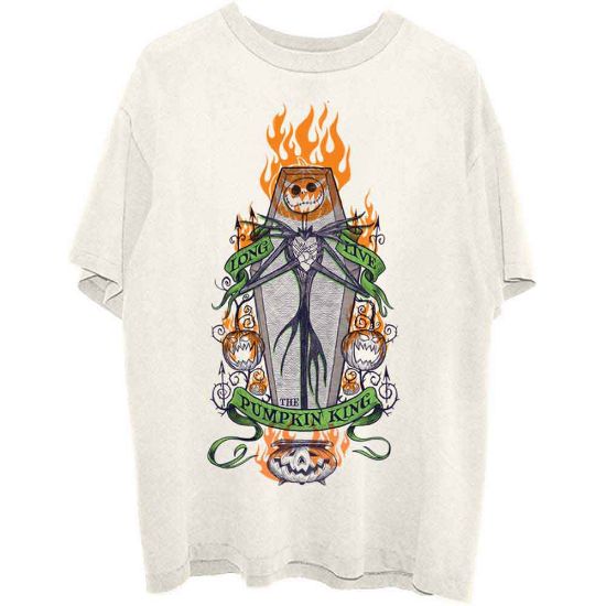 Picture of The Nightmare Before Christmas Unisex T-Shirt: Orange Flames Pumpkin King