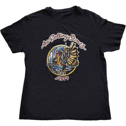 Picture of The Rolling Stones Unisex T-Shirt: Sixty Dragon Globe Foiled