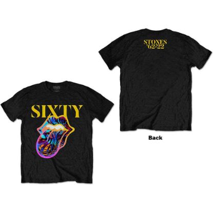 Picture of The Rolling Stones Unisex T-Shirt: Sixty Cyberdelic Tongue Back Print