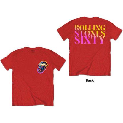Picture of The Rolling Stones Unisex T-Shirt: Sixty Gradient Text Back Print