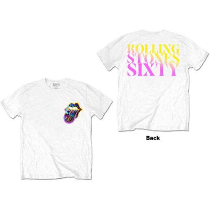 Picture of The Rolling Stones Unisex T-Shirt: Sixty Gradient Text Back Print