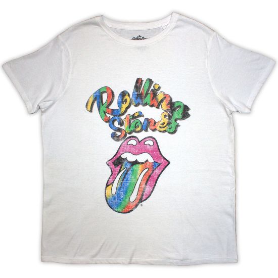 Picture of The Rolling Stones Ladies T-Shirt: Multicolour Tongue (20)
