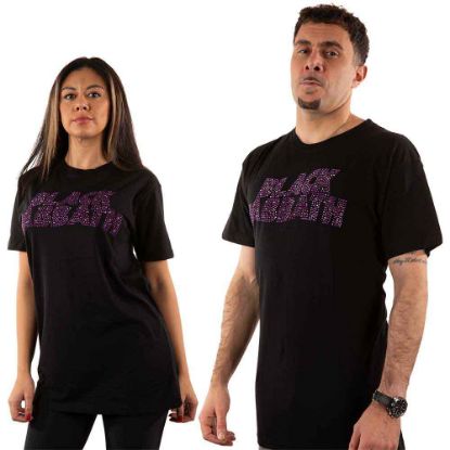 Picture of Black Sabbath Unisex T-Shirt: Wavy Logo Embellished