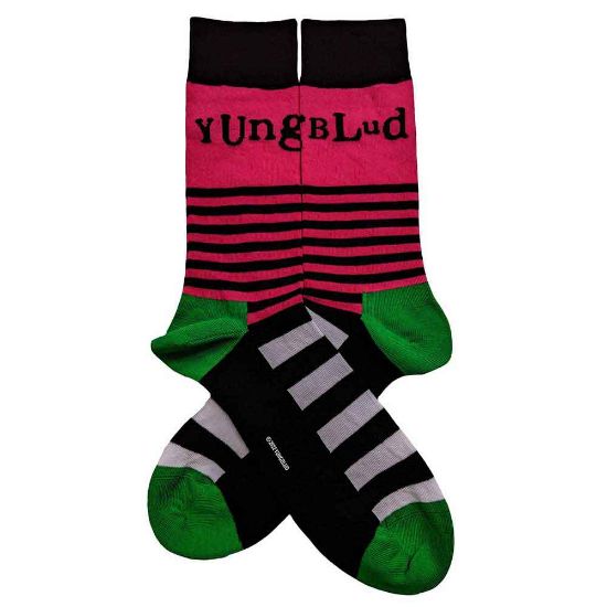 Picture of Yungblud Unisex Ankle Socks: Logo & Stripes (UK Size 7 - 11)