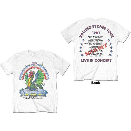 Picture of The Rolling Stones Unisex T-Shirt: 81 Tour Dragon Back Print