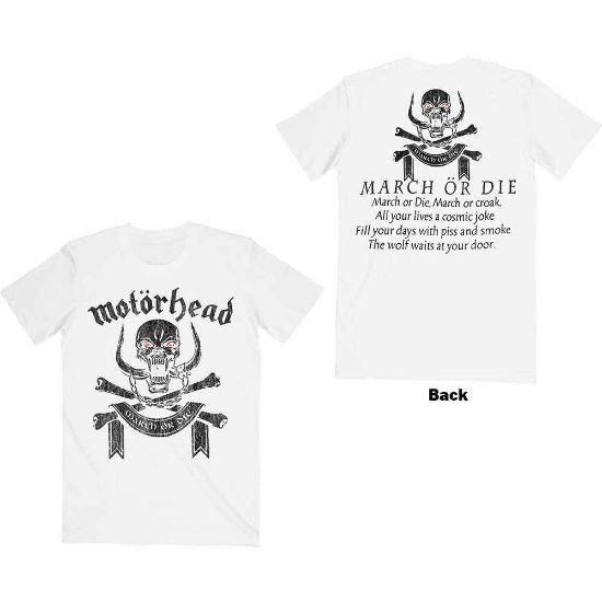 Picture of Motorhead Unisex T-Shirt: March or Die Back Print