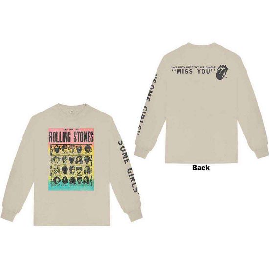 Picture of The Rolling Stones Unisex Long Sleeve T-Shirt: Some Girls Back & Sleeve Print