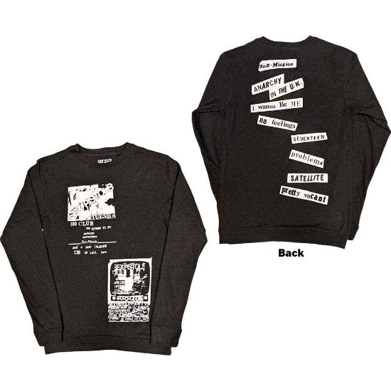 Picture of The Sex Pistols Unisex Long Sleeve T-Shirt: 100 Club Back Print