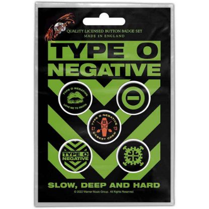 Picture of Type O Negative Button Badge Pack: Slow, Deep & Hard