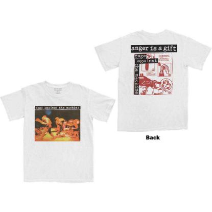 Picture of Rage Against The Machine Unisex T-Shirt: Anger Is A Gift Back Print