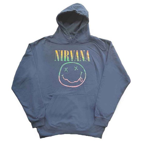 Picture of Nirvana Unisex Pullover Hoodie: Sorbet Ray Happy Face