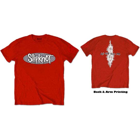 Picture of Slipknot Unisex T-Shirt: 20th Anniversary Don't Ever Judge Me Back & Sleeve Print