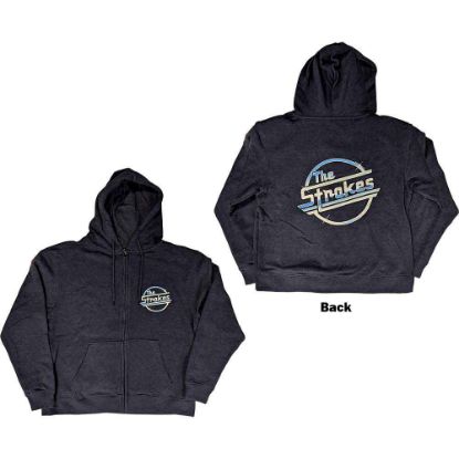 Picture of The Strokes Unisex Zipped Hoodie: OG Magna (Back Print) (Small)