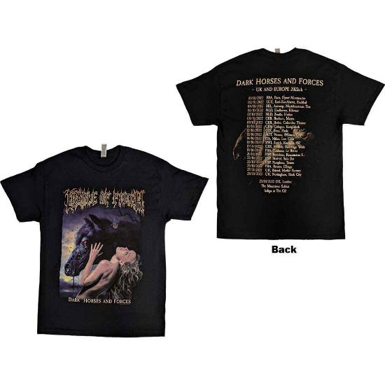 Picture of Cradle Of Filth Unisex T-Shirt: Dark Horses Back Print