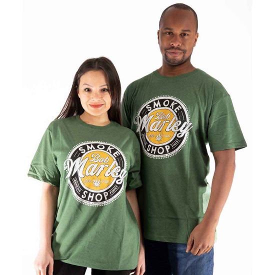Picture of Bob Marley Unisex T-Shirt: Smoke Shop