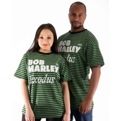 Picture of Bob Marley Unisex T-Shirt: Exodus Striped