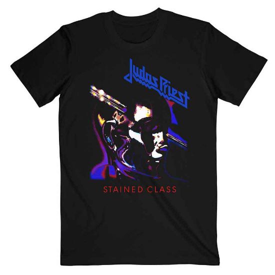 Picture of Judas Priest Unisex T-Shirt: Stained Class Purple Mixer