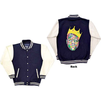 Picture of Biggie Smalls Unisex Varsity Jacket: Crown (Back Print)