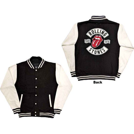 Picture of The Rolling Stones Unisex Varsity Jacket: Tour '78 (Back Print) (X-Large)