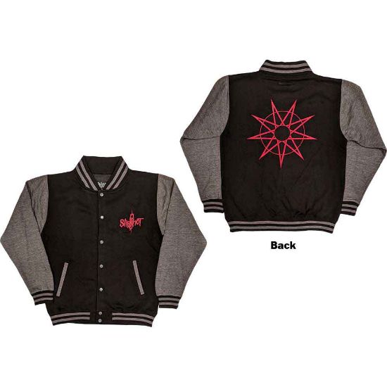 Picture of Slipknot Unisex Varsity Jacket: 9 Point Star (Back Print)